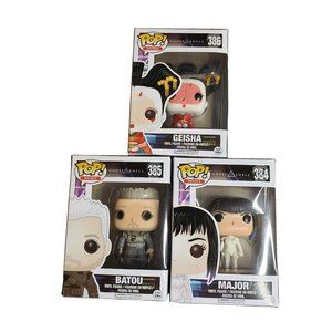 Funko Pop! Lot Of 3 Ghost in the Shell Batou #385 Major #384 #393 Geisha